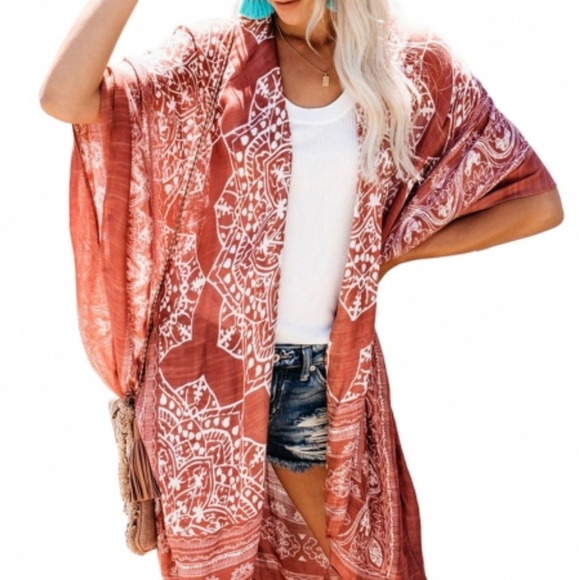 Brown Anja Tassel Kimono - Picture 4 of 7